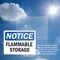 Signmission Flammable Storage OSHA Notice Sign, Plastic, 10in W x 7in L, 2PK OS-2PACK-NS-P-710-L-12782 - alternate 2